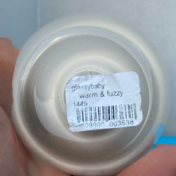 Glassy Baby Cream and Brown Glass Vase - Picture 7 of 7